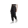 adidas Originals Trefoil Solid Color Pocket Logo Joggers With Drawstring Cuffs Women Bottoms Black HL9067