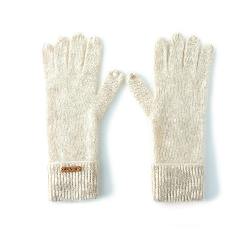 Touch Screen Gloves Cashmere Autumn and Winter New Style Unisex Striped Warm Cycling Windproof Knitted Five Finger