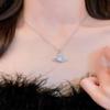 1 Pezzo Collana da Donna Collana Saturno di Alto Senso Catena Collo Temperamento Lusso Leggero Collana alla Moda Gioiello per Donne