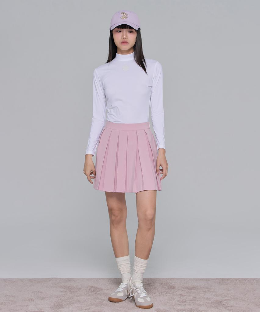 Peulleibu Airy Inverted Pleats Skirt W/Inner Pants_Dusty Pink