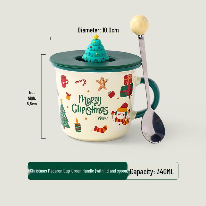 Christmas Macaron Ceramic Mug