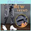 And Winter Autumn Mens New Plush Thickened Jeans Loose Fashion Casual Long Pants