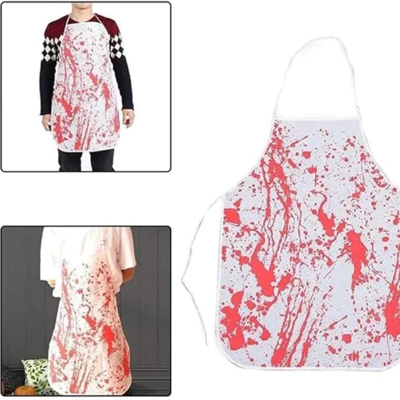Halloween Bloody Apron Horror Cosplay Costume Scary Party Decoration Trick or Treat Prop Vampire Costume Bloodstain Apron