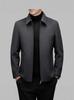 2025 Men's Business Casual Wool Coat for Middle-aged Men - Zipper Woolen Jacket for Autumn/Winter