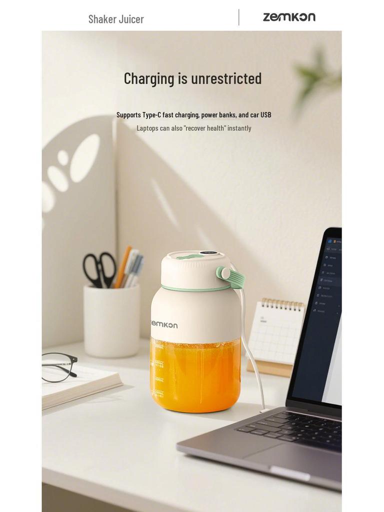 Portable Wireless Multi-Functional Juicer with Type-C Socket