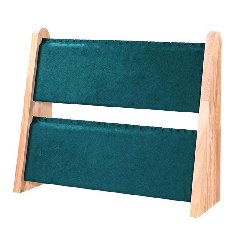 Practical Sturdy Solid Wood Necklace Bracelet Holder Vertical Jewelry Storage Rack for Artistics Craft Supplies