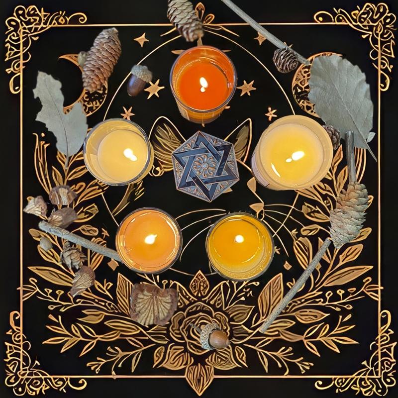 Divinations Tablecloth Star Flower Astrology Tarots Card Tablecloth Altars Cloth Divinations Board Game Accessory