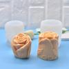 Thin Rose Scented Aromatherapy Candle Silicone Mold, DIY Flower Plaster Ornament Soap Mold