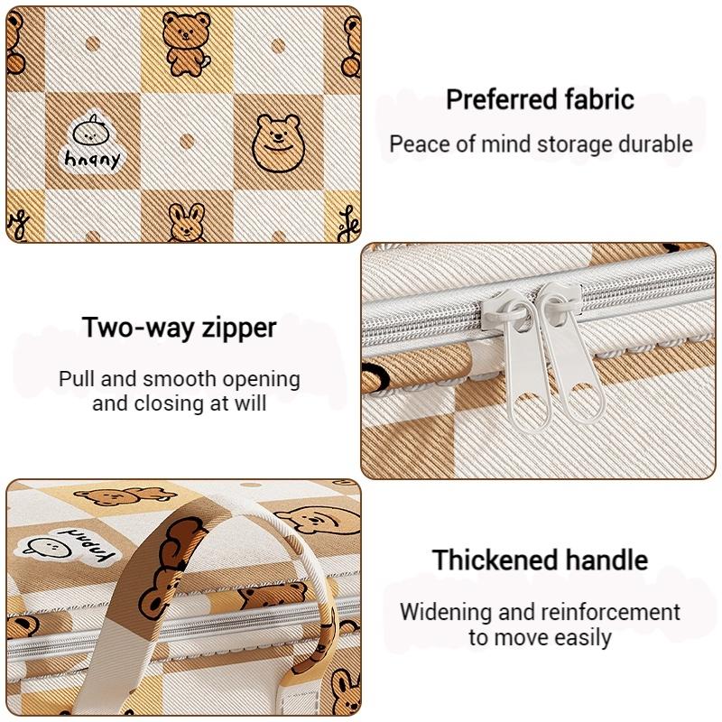 Foldable Quilt Storage Bag Large Capacity Clothing Wardrobe Organizer Dust-proof Organizer Blanket Packing Storage Box withZippe