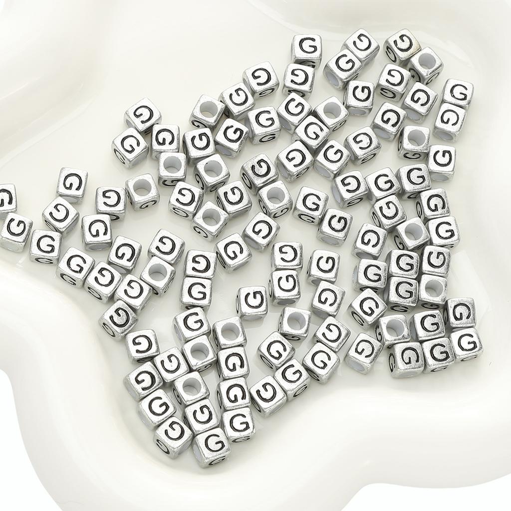 Mărgele Handmade Mărgele Acrilice Alfabet Mărgele Pătrate Mărgele Plate Mărgele Rotunde Handmade DIY Accesorii Bijuterii Mărgele Distanțiere Brățară Mărgele Înșirate Manual