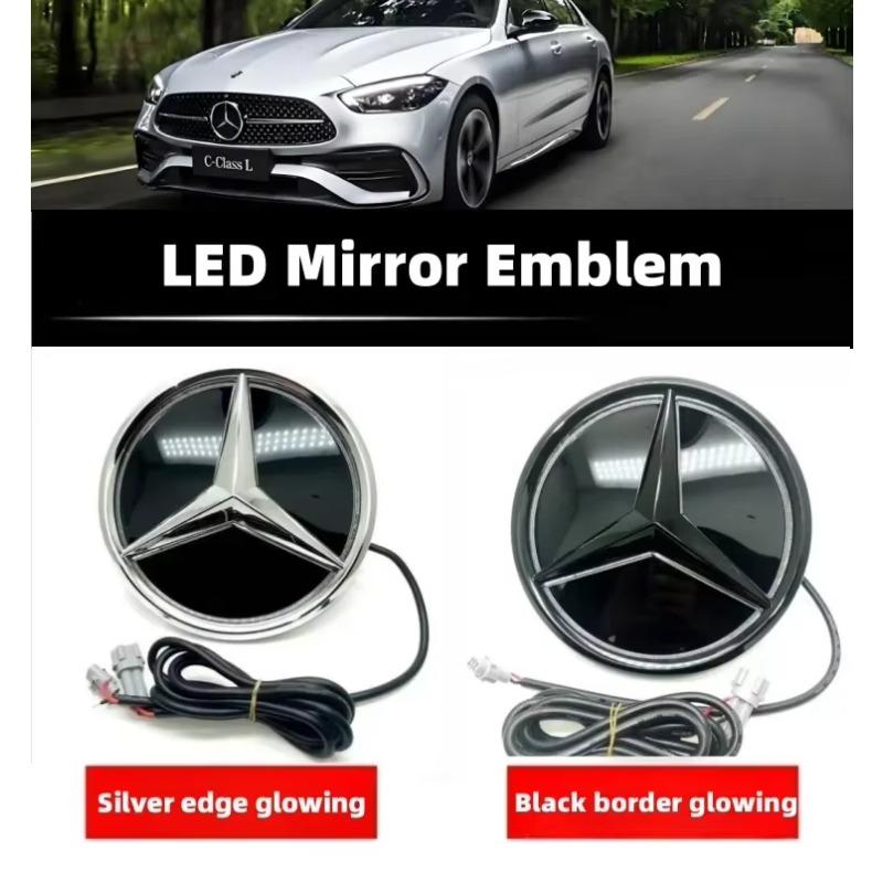 CEO1 For Benz AMG Star Emblem to Front Grille for for Mercedes Benz W205 W212 W213 W204 W166 CLA W253 GLK Car White Blue and LED Illu