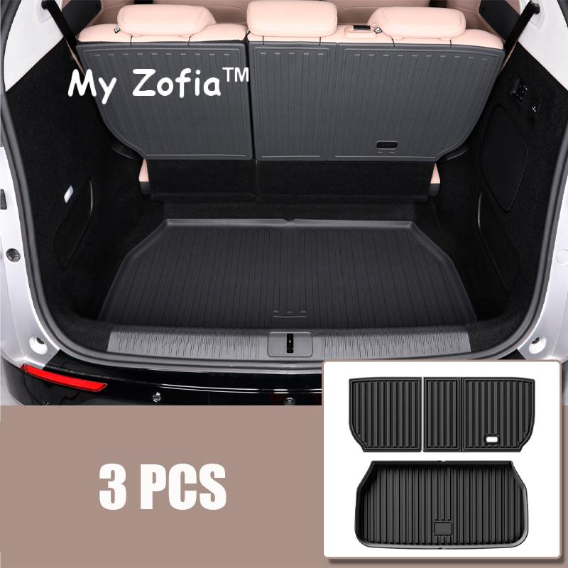For Xpeng X9 2024 2025 TPE Trunk Mats All Weather Cargo Liner Mat Seat Floor Mats Waterproof Anti-Slip Liner Pads Accessories