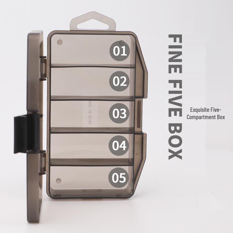 5-Grid Gun-Color Fishing Tackle & Lure Storage Box