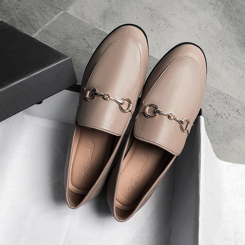 

Женские туфли оксфорды в британском стиле, весна 2025, слипоны, ретро на плоской подошве, большие размеры 41-43 41 хаки