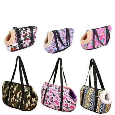 Comfort Tote Shoulder Sling Backpack Handbag Dog Warm Fleece Handbag Outdoor Hiking Travel Puppy Cat Dog Bags Pet Carrier Bag