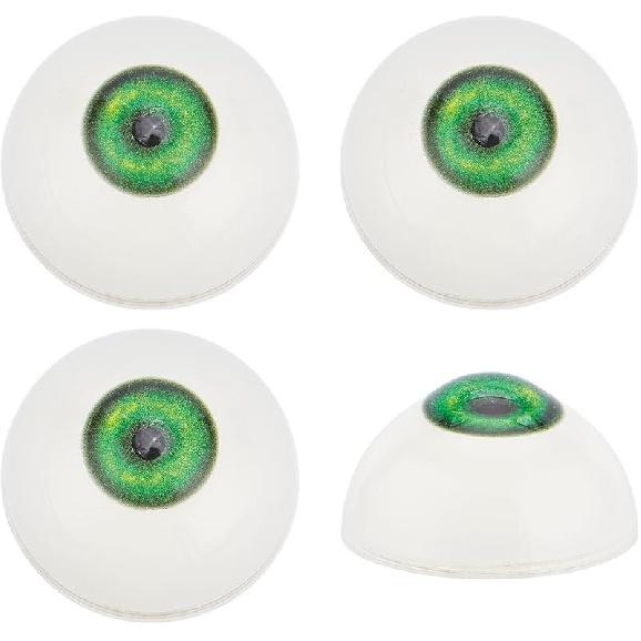 

PH PandaHall 2 Пари Реалістичні Очі Великі Очні Яблука 32мм Людські Очі Напівкруглі Очні Яблука Великі Пластикові Очні Яблука Порожнисті Очні Яблука Очні Яблука для Рукоділля для DIY зелений