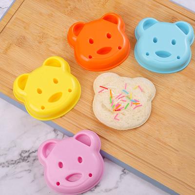 1/3 Piezas Cortador de Sándwiches Mini Dibujos Animados Conejo Oso Coche Cuchillo para Pan Sellador Cortador de Sándwiches Para Niños Bento Almuerzo Molde para Hornear