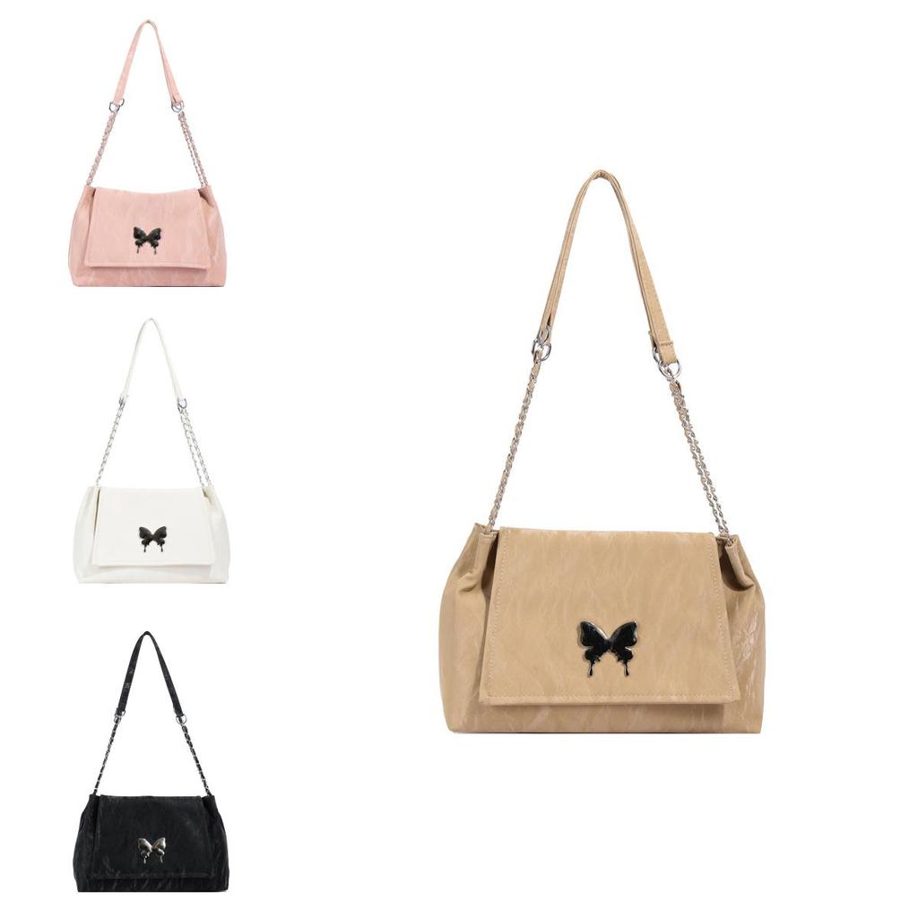 Butterfly Style Pu Chain Shoulder Bag With Large Capacity For Daily Use