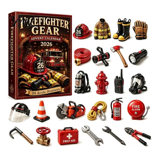 Simulation Scene Accessories 2026 Career Advent Calendar, 24-Day Countdown Box with Mini Occupation Retro Gift Set Figures, Community Helper Ornament