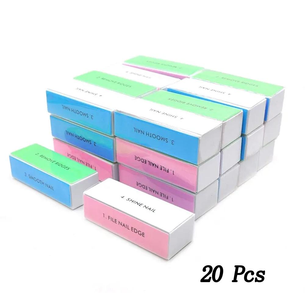 LINMANDA 4 Way Nail Buffer Block Nail Files and Buffers Smooth Buff Shine Professional Nail Files for Home and Salon DIY Use
