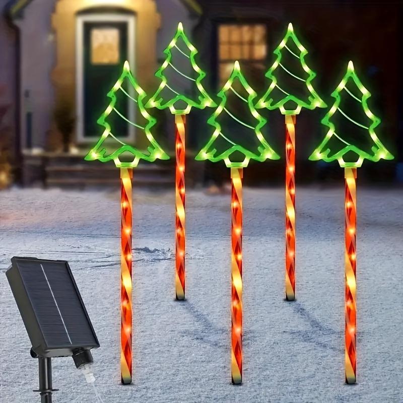 

Рождественская елка, газон, напольные светильники, рождественская атмосфера, подключаемый садовый, газонный, дворовый, тротуарный декор, рождественские уличные украшения, подарки A string of 5