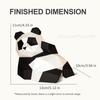 ORIGAMIPLANET 3D Origami Papercraft Kit Panda Fun DIY 3D Panda Paper Art Model for Teens Easy Handmade Animal Figurine Sculpture Gift Set for