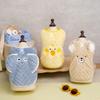 Pet Dog Cartoon Vest Jacket Clothes Autumn Winter Cold-Proof Warm Cute Plush Small Medium Dog Cat Outfits