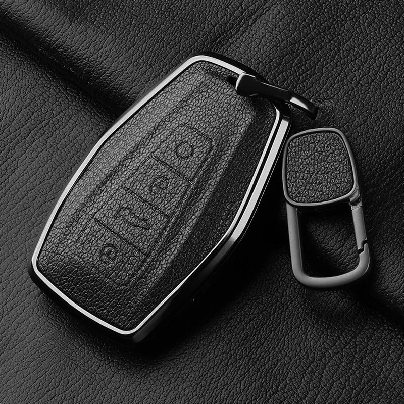 For Geely Car Key Case Cover  Coolray X6 X7 Geometry C Emgrand Global Kulrey Hawk Gx7 Okavango Nl3 Metal And Leather
