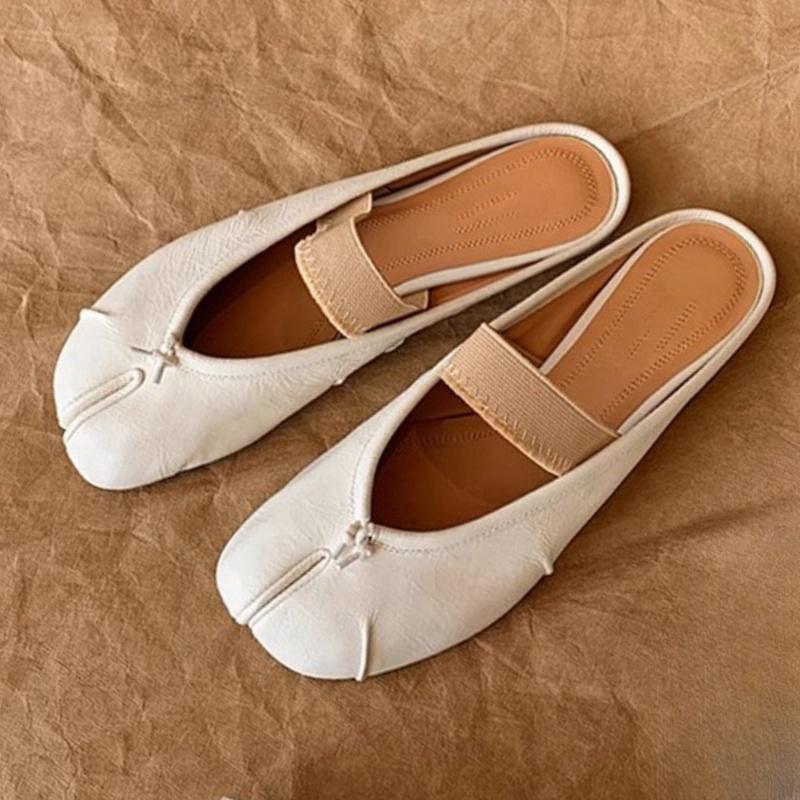 Fashion Fashion Soft Leather Split Toe Women Ballet Flats Spring Autumn Comfortable Walking Lazy Loafers Casual Girls Dance Shoes