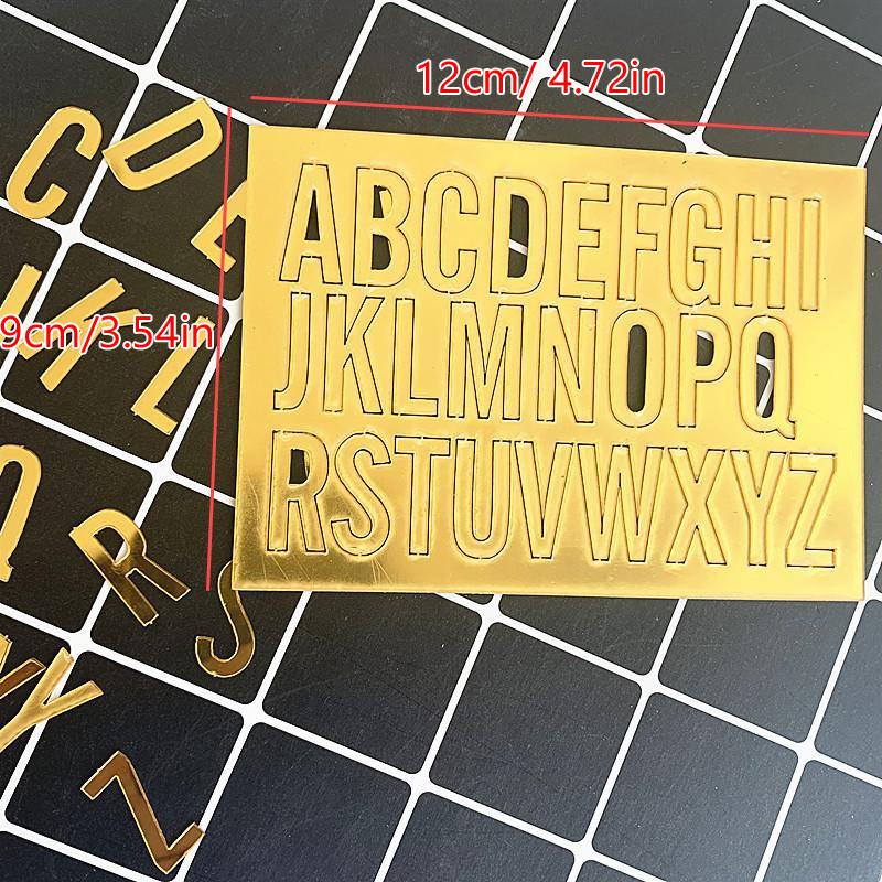 Golden 26 Letter Acrylic DIY Birthday Cake Decoration English Letter Wedding Party Supplies
