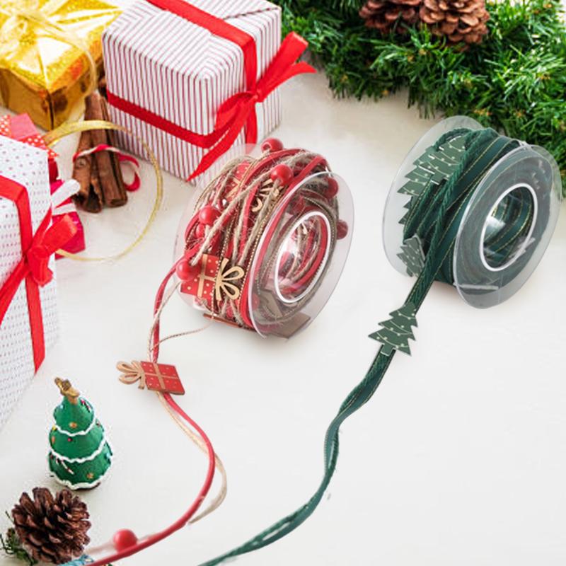 1Roll Brightly Colored Gifts Ribbons Flexible Christmas Decoration DIY Creative Handmade Durable Packaging