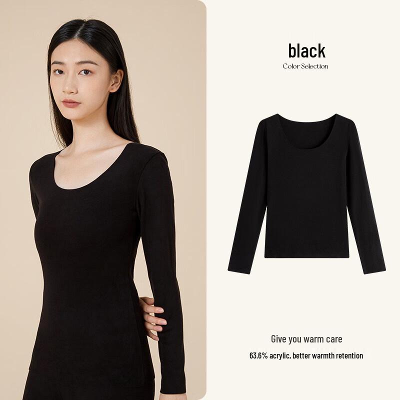 

FUNIPALO Women s Seamless German Velvet Thermal Long Sleeve Top C8249S XL