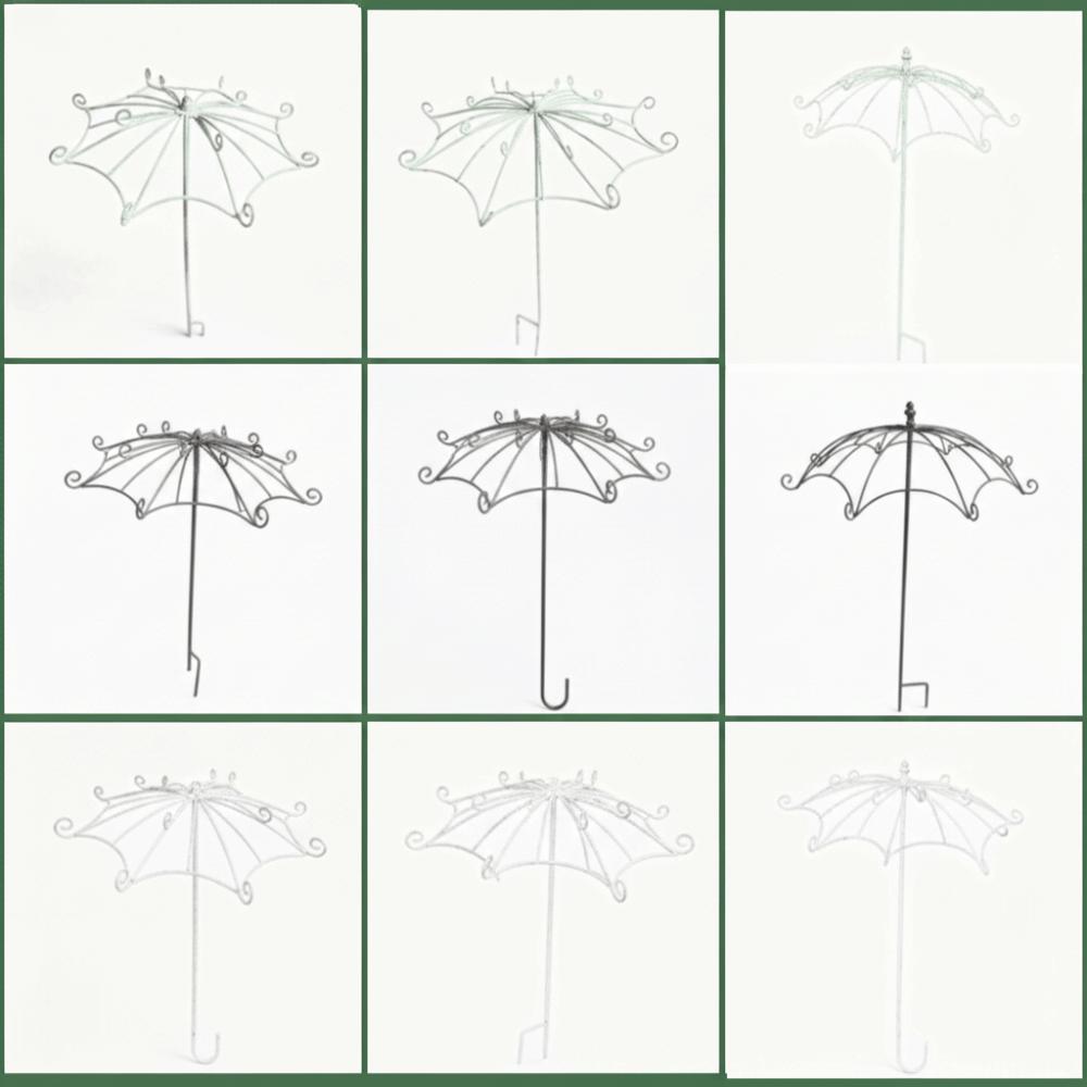 Hollow Out Plant Climbing Frame Umbrella Shape Trellis Flower Rack Courtyard Decor