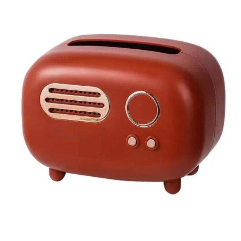 

Vintage Napkin Case Dispenser Desktop Paper Holder Ornament Tissue Box Desktop красный