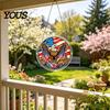 Glass Wind Chime Effect Acrylic Puzzle Suncatcher, Bee Yellow Flower Sun Catchers for Window Hanging, 7.48 Inch DIY Collectible Piece Craft