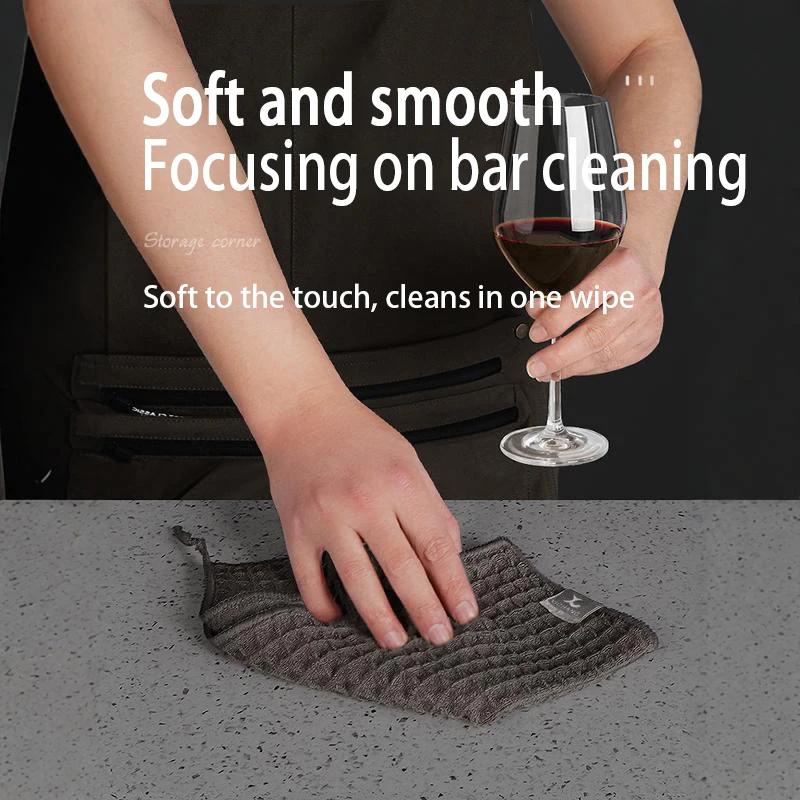 1/2/4Pcs Coffee Bar Cleaning Towels Super Absorbent Microfiber Cleaning Cloth Towel Home Barista Coffee Machine Cleaner MB001