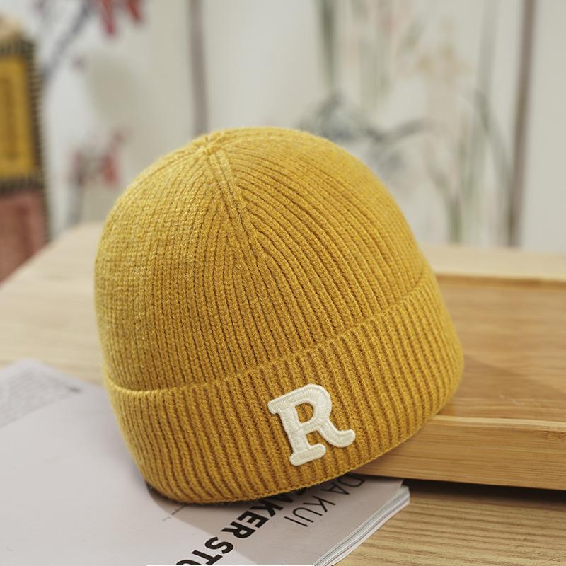 Hat Women's Winter New Korean Version Wool Hat Student Letters Warm Knitted Hat Versatile Cold Hat Men