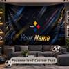 Wall Hanging Tapestry Custom NamePittsburgh Steelers Pattern Personalized Printed Fabric Wall Decor