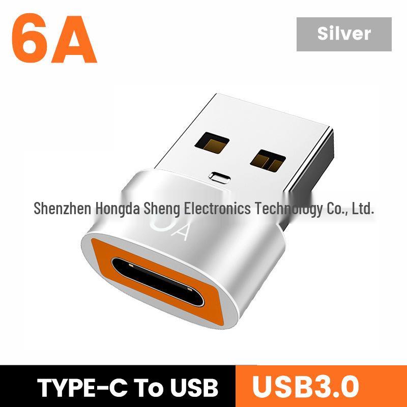 USB To Type-C Male To Female Charger, 6A Mobile Phone Adapter & USB-C Port Converter