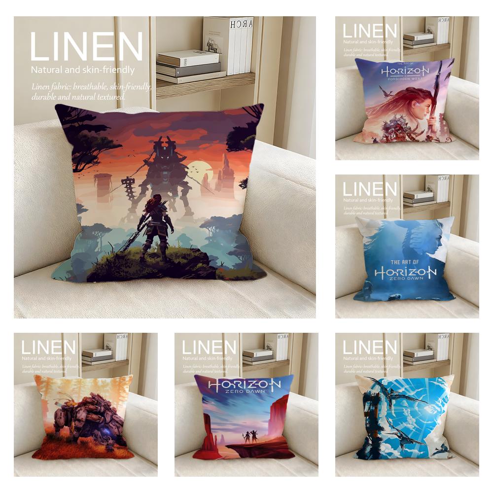 Game Horizon Zero Dawn Cushion Cover Pillowcase Set Pcs x x Breathable Washable Sofa Cushion Cover