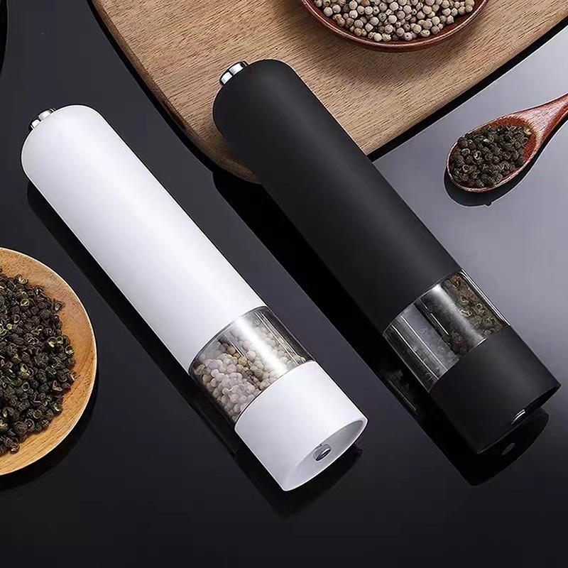 1Pcs Electric Automatic Mill Pepper And Salt Grinder With Led Light Adjustable Coarseness Spice Grinder Kitchen Cooking Tool