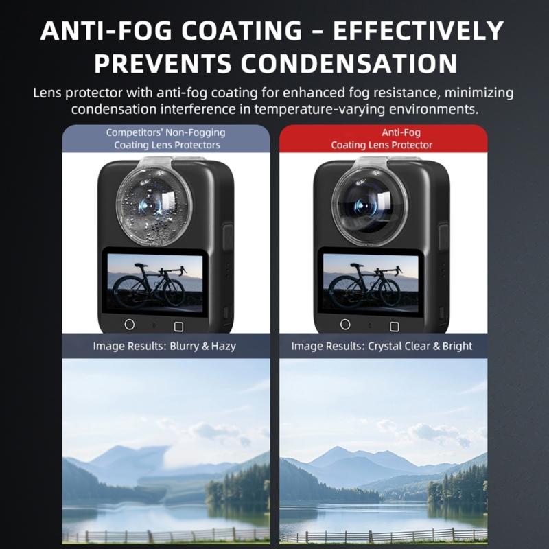 AntiScratch Camera Lens Protectors for 360 Cameras Toolless Mounting System For Adventure Photography