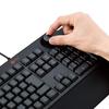ELECOM TK-G02UMBK Wired Gaming Keyboard with Detachable Wrist Rest, Volume Dial, Membrane, Full Keys, Black