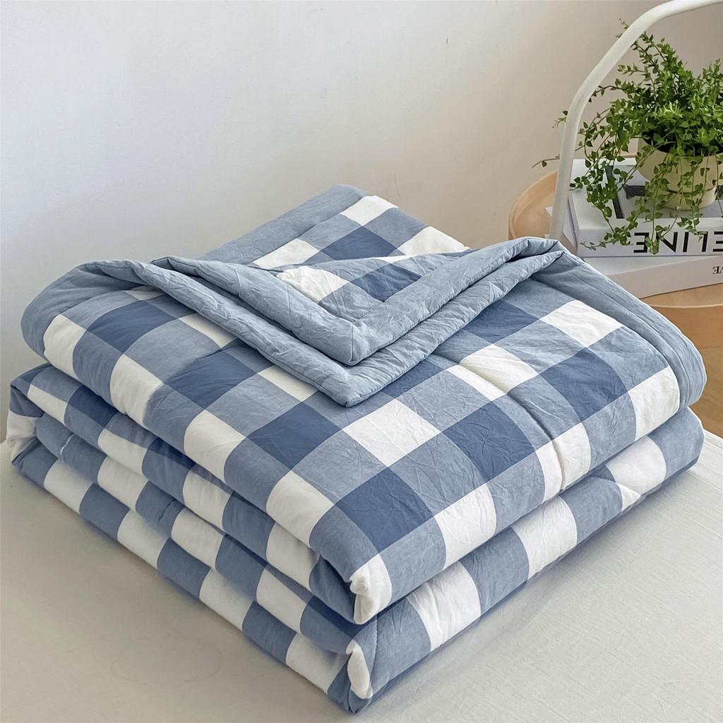 100% Cotton Summer Air Conditioning Quilt - Lightweight Quilt for Students and Children