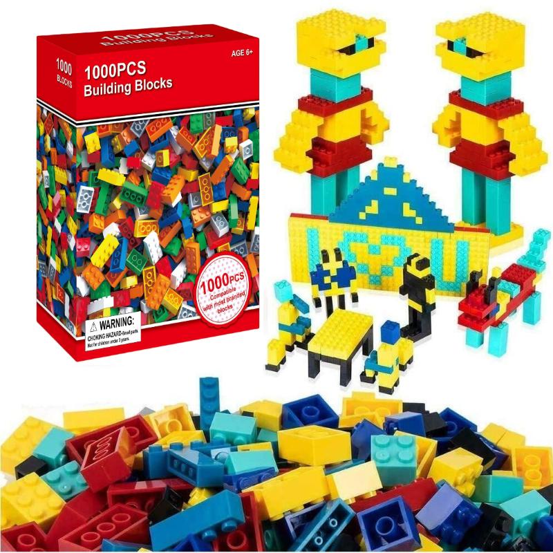 Durable Plastic 1000pcs Building Blocks 3d Puzzles Toy Early Education Kids Gift
