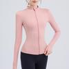 Women's Long Sleeve Yoga Top - Stand Collar, UV Protection, Lightweight Fitness Shirt for Summer 2024