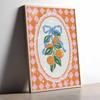 DIY 5D Diamond Painting Kit Orange Fruit Pattern Full Drill Rhinestone Canvas Relaxing Craft for Home Wall Decor and Gift