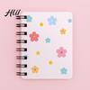Rollover Coil Journal 2Pcs Cartoon Notebook Mini A7 Portable Spiral Memo Pad for Students Cute Flower Journaling School Travel Notepad