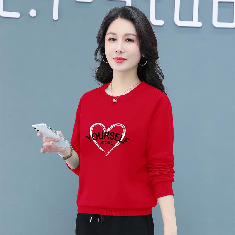 Women's Black Plus Velvet Sweatshirt: New Loose Fit for Autumn & Winter