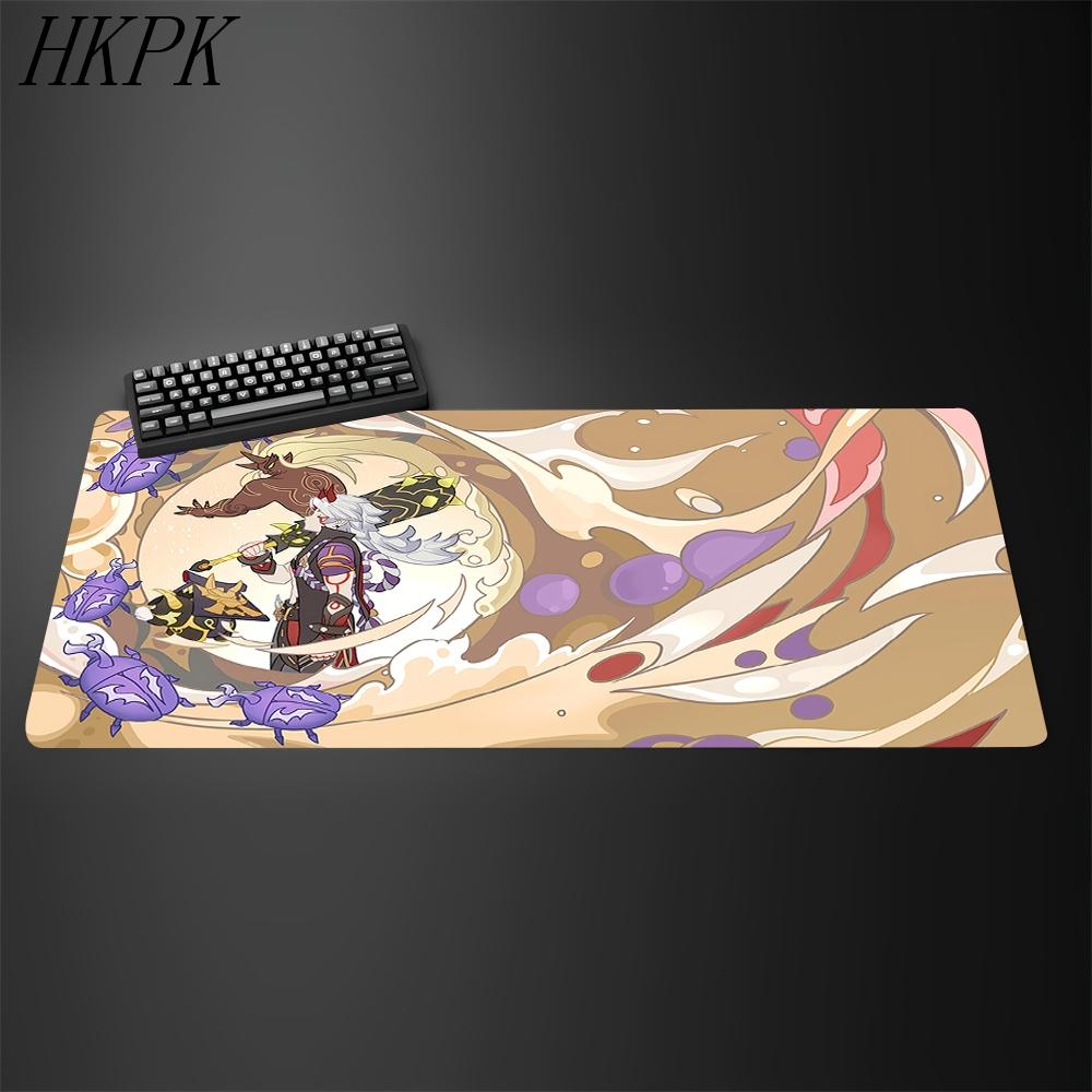Anime Game Furina HuTao YaeMiko Raiden Keqing XXL Genshin Impact Large Mousepad Rubber Mouse Pad Keyboard Desk Nonslip Mat Xxl